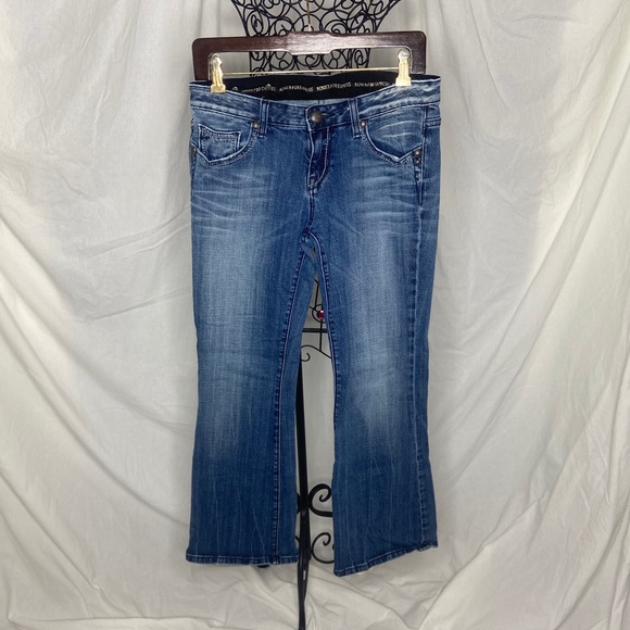 ReRock for Express Distressed Jeans Boot Size 8 - Picture 1 of 8